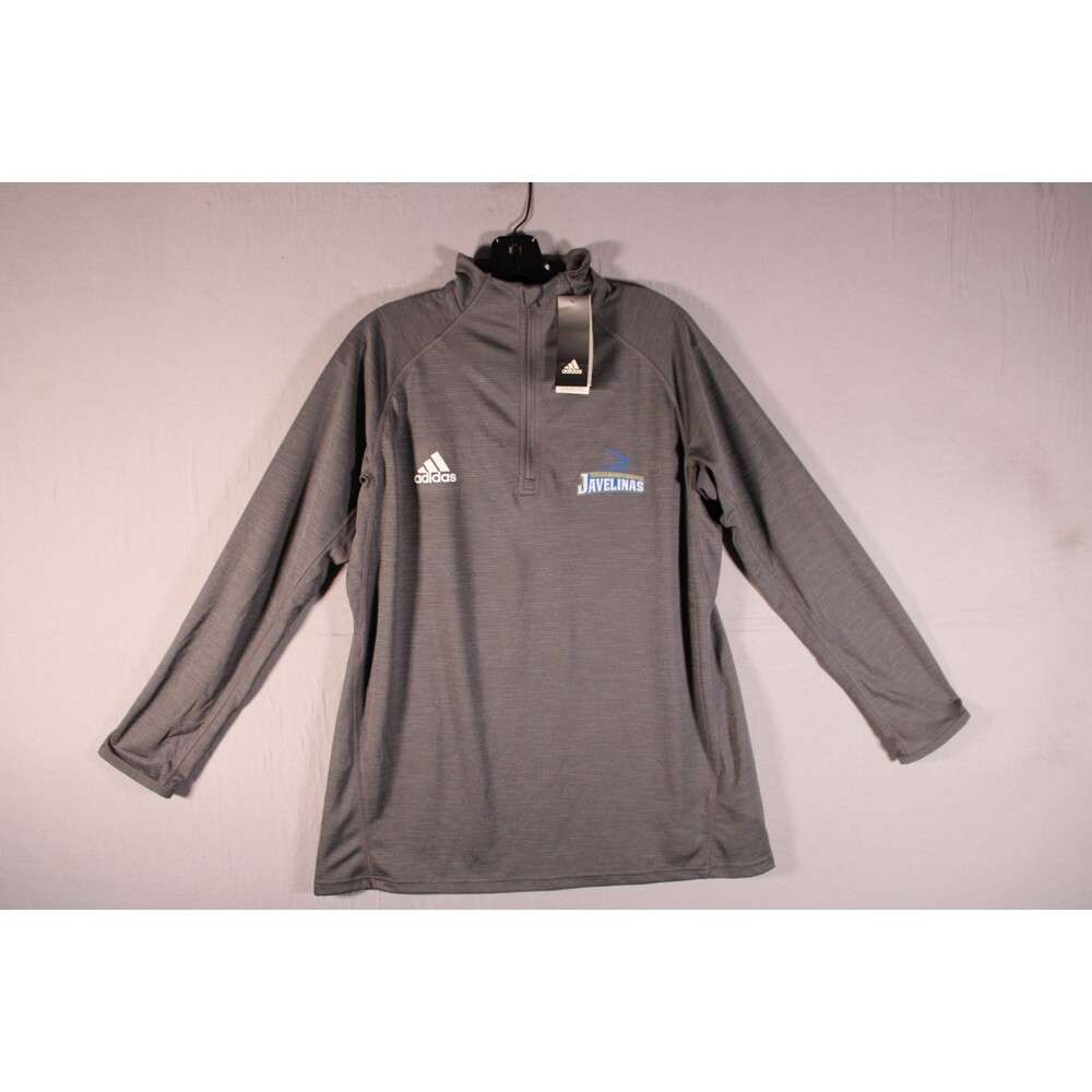 Adidas Texas A&M Kingsville Javelinas Men’s XL Gray Aeroready 1/4 Zip Hoodie NWT
